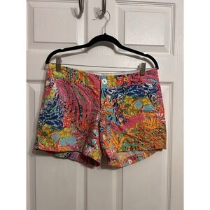 Lilly Pulitzer Shorts 8 The Callahan Short Chino Floral Vacation Tropical Pink